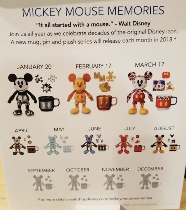 mickey mouse memories november 2018